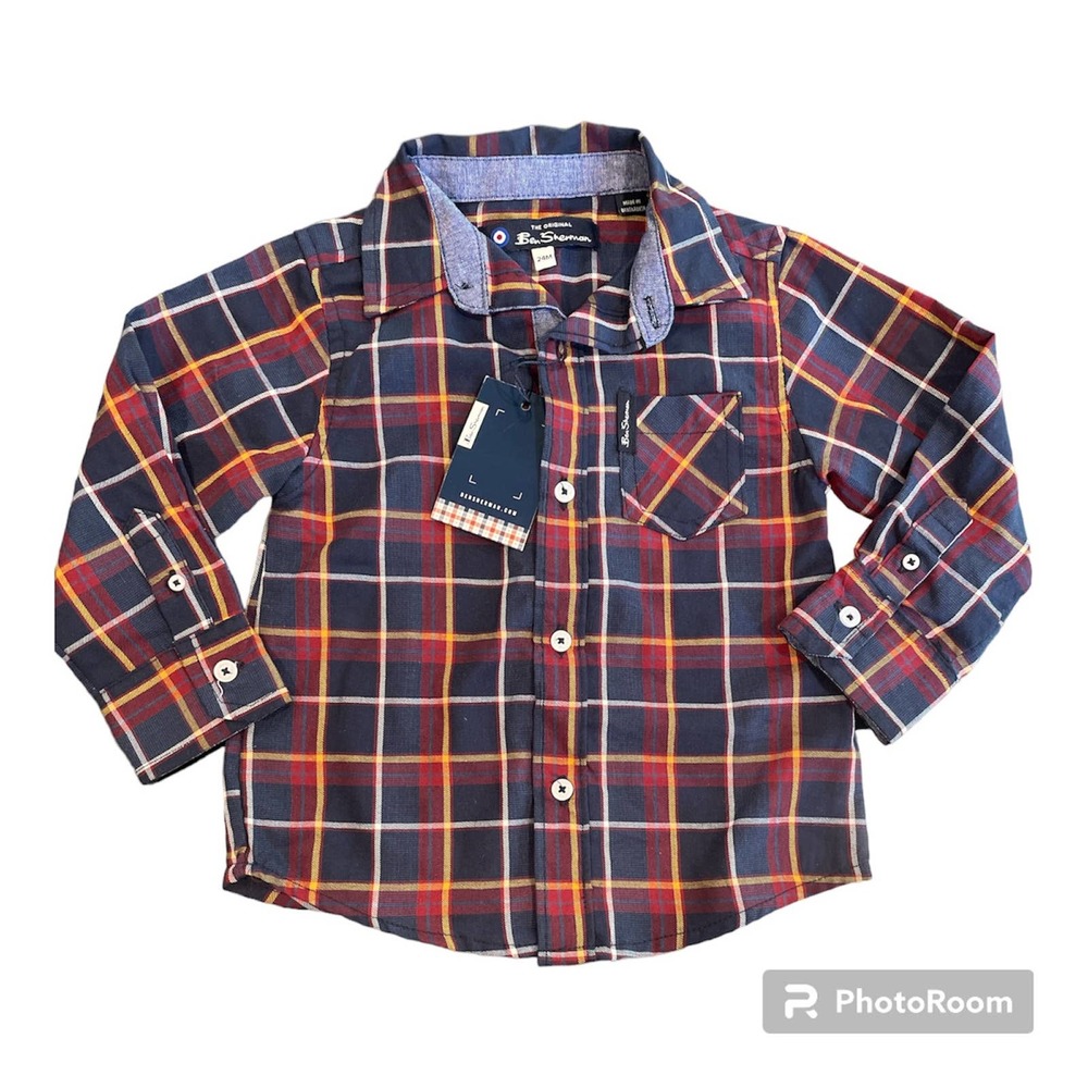 Ben Sherman Plaid Button-down 24 months NWT
